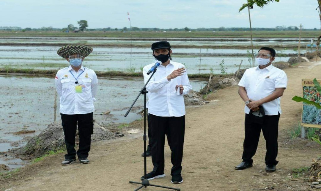 Foto : Presiden Joko Widodo melakukan kunjungan lapangan ke Desa Belanti Siam, Kecamatan Pandih Batu, Kabupaten Pulang Pisau Provinsi Kalimantan Tengah (Kalteng).