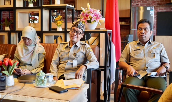 Kepala BPPSDMP Dedi pada konferensi pers persiapan PSPP Vol. 9 Tahun 2023, dengan tema "Peningkatan Produktivitas Padi Musim Rendeng Tahun 2023/2024" Kamis (19/10). (Dok. Kementan)
