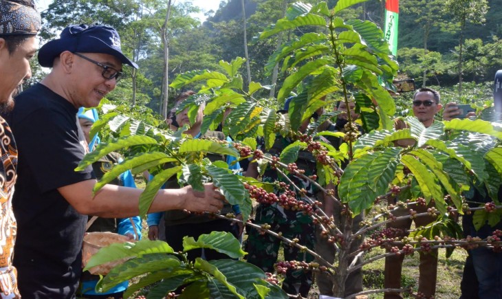 POTENSI : Bupati Bogor, Iwan Setiawan, menyatakan potensi besar yang dimiliki Kabupaten Bogor dalam industri kopi. (Diskominfo Kab.bogor)