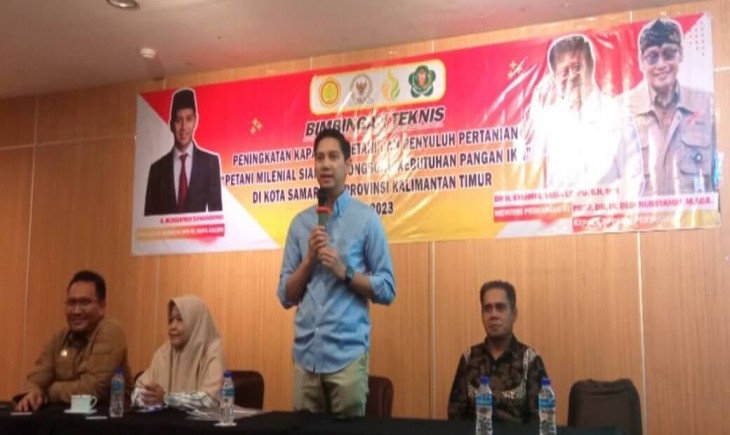 Wakil Ketua Komisi IV DPR RI, G Budisatrio Djiwandono, mendorong anak muda untuk terjun ke sektor pertanian dengan dukungan regulasi dan keberpihakan pemerintah terhadap pertanian. (news.prokal.co)