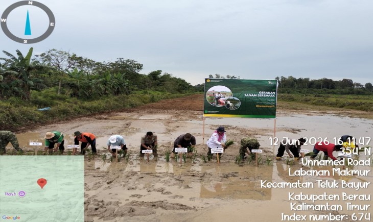 Badan Penyuluhan dan Pengembangan Sumber Daya Manusia Pertanian (BPPSDMP) melaksanakan Gerakan Tanam Serempak pada Jumat (12/6/2026). (Foto : Kementan)