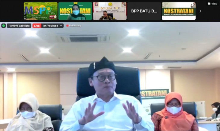 Foto : Acara Mentan Sapa Petani dan Penyuluh (MSPP) Volume 02 dari Ruang AOR BPPSDMP.