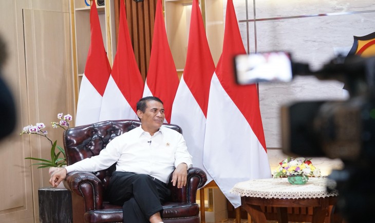 Mentan, Andi Amran Sulaiman di Kantor Pusat Kementan, Rabu (23/10/2024).