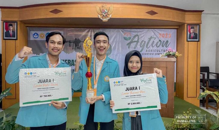 3 mahasiswa UNS mendapatkan penghargaan dari AGTION (UNS)