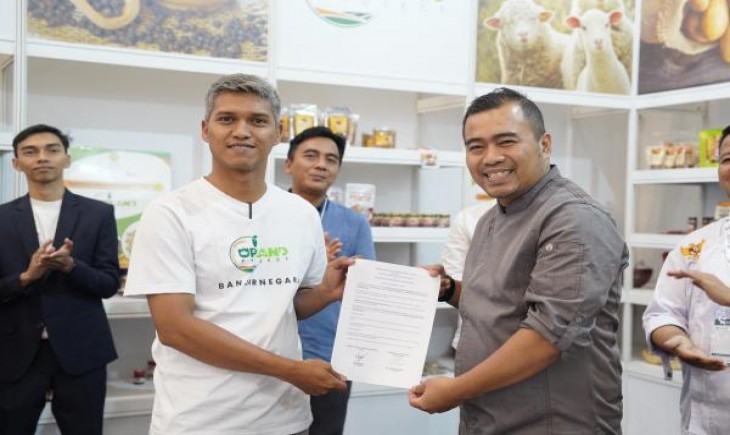 Foto : UPLAND Project Direktorat Jenderal Prasarana dan Sarana (PSP) Kementerian Pertanian (Kementan) berhasil menjalin kerjas ama lima produk komoditas pertanian dengan Islamic Chef Cullinary Indonesia (ICCI) pada event Trade Expo Indonesia ke-38.