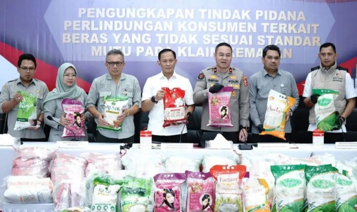 Satgas Pangan Polri perketat pengawasan beras kemasan. (Foto : Instagram @satgaspanganpolri)