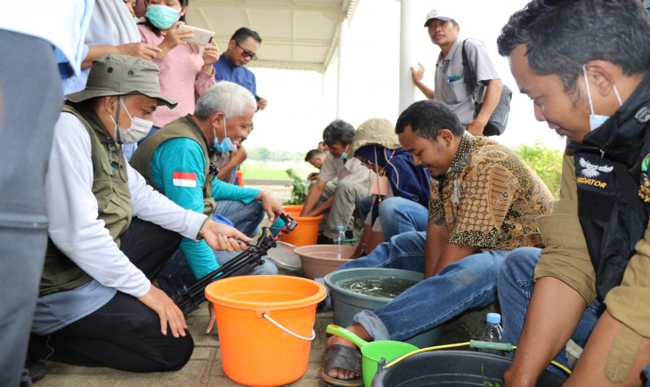 Foto : Pembuatan Biosaka Sekaligus Demplot di Balai Besar Peramalan Organisme Pengganggu Tumbuhan (BBPOPT), Jatisari, Kawarang.