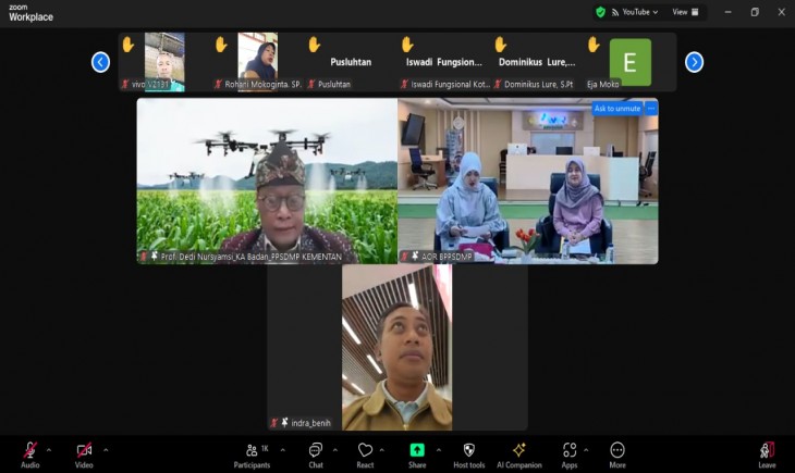 Plt. Kepala Badan Penyuluhan dan Pengembangan SDM Pertanian (BPPSDMP), Dedi Nursyamsi Pada acara Ngobrol Asyik (Ngobras) volume 22, (16/07/2024). (Foto: Dok. Kementan)