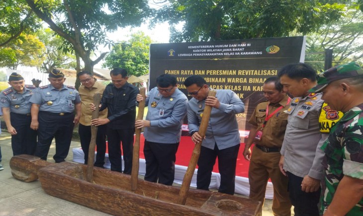 Kanwilkumham Jawa Barat gelar panen raya. (Metropolitan.id)