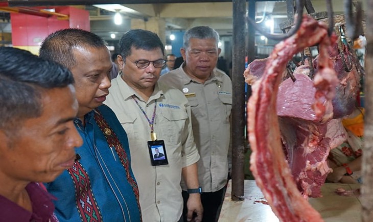 Pemprov Sumut melakukan Sidak harga bahan pangan ke Pasar Sukaramai, Medan. (Diskominfo Sumut)