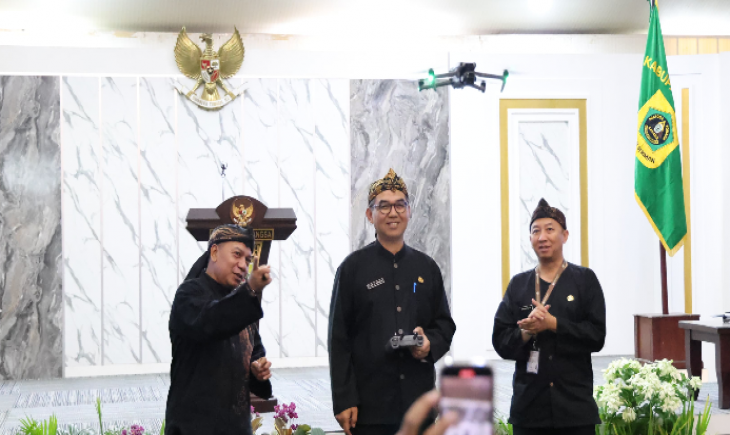 Foto: Peluncuran tiga aplikasi unggulan yakni Mata Garuda, BESTIE, dan KABISA, yang berlangsung di Gedung Serbaguna I Sekretariat Daerah Kabupaten Bogor, pada Kamis (5/6/25).