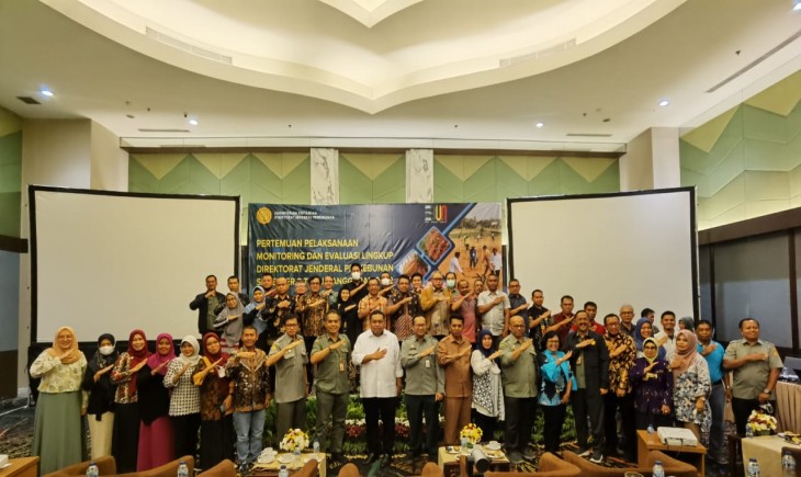 Foto : Dirjen Perkebunan, Kementerian Pertanian pada Pertemuan Pelaksanaan Monitoring dan Evaluasi Kegiatan Ditjen Perkebunan semester 2 tahun 2022 di Bogor.