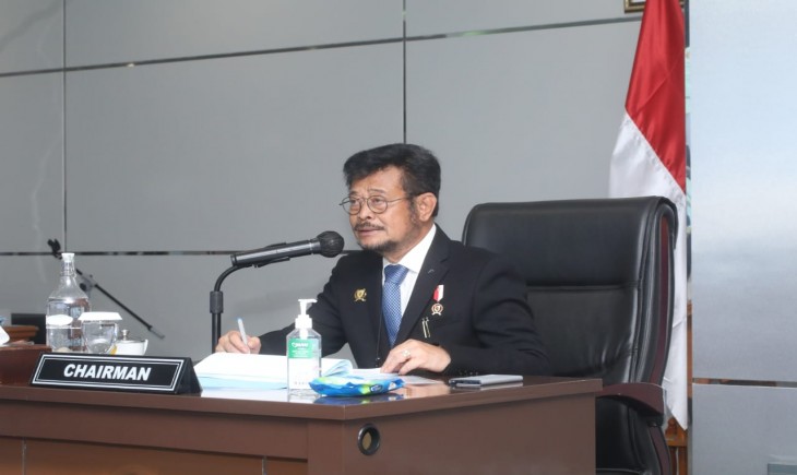Foto : Mentan SYL Ajak Para Menteri Pertanian dan Kehutanan ASEAN (AMAF), Untuk Melakukan Upaya Pemulihan Dampak Pandemi.
