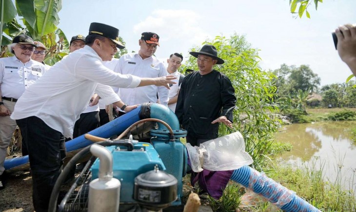 Sekda Jabar Herman Suryatman melaksanakan monitoring dan evaluasi program Pompanisasi. (Pemprov Jabar)