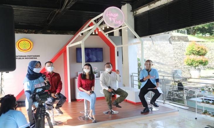 Foto : Acara Tik-Talk (Tani Inspiratif Kekinian Talkshow) dengan tajuk “Bisnis Pertanian Itu Asyik" yang digelar di Gedung PIA Kementan, Jakarta.
