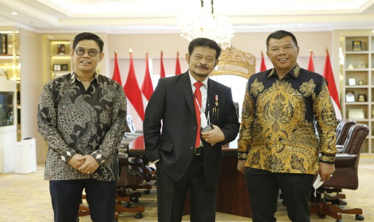 Foto : Bupati Bulukumba dan Wakilnya  Melakukan Pertemuan Dengan Menteri Pertanian Syahrul Yasin Limpo (SYL).