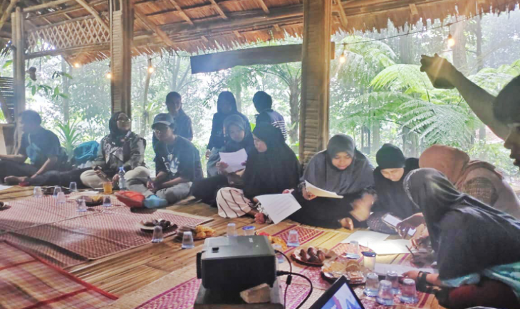 Desa Tamansari, Kabupaten Bogor Perkuat Foto: Mitigasi Bahaya di Leuweung Bobojong.