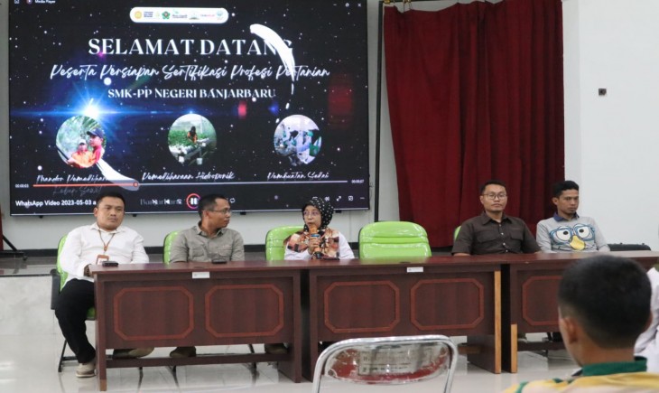 Foto : SMKPPN Banjarbaru menyelenggarakan Pelatihan Persiapan Uji Kompetensi Keahlian, Rabu (3/5).