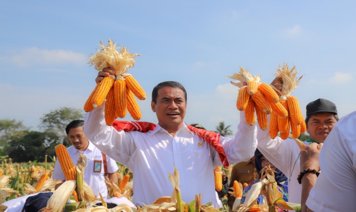 Menteri Pertanian Andi Amran Sulaiman melakukan kunjungan kerja ke Provinsi Sumatera Utara untuk melakukan panen dan tanam jagung. (Dok. Kementan)