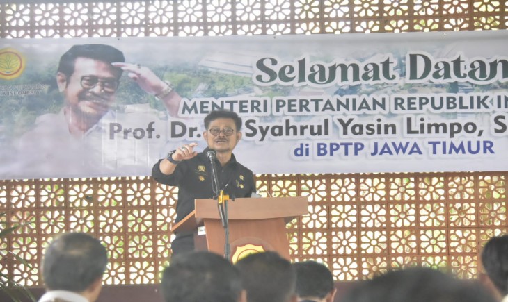 Foto : Mentan melakukan kunjungan kerja ke Balai Pengkajian Teknologi Pertanian (BPTP) Jawa Timur (Jatim) dan Balai Penelitian Tanaman Pemanis dan Serat (Balittas).