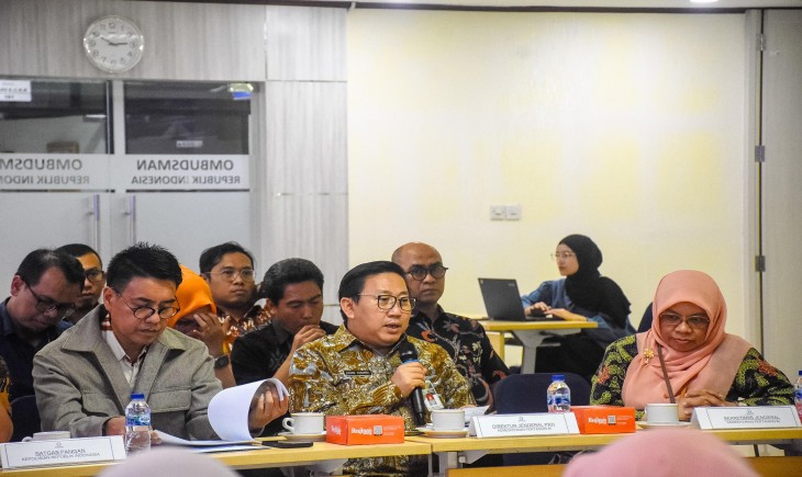 Rapat Koordinasi Pencegahan Maladministrasi pada Importasi Pangan yang diselenggarakan oleh Ombudsman Republik Indonesia di Jakarta, Jumat, 16 Mei 2025. (Foto: dok. Kementan)