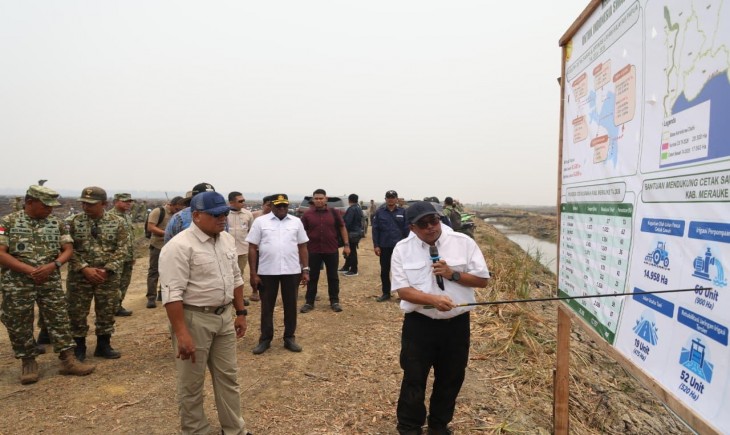 lokasi cetak sawah di Desa Muram Sari, Distrik Semangga, Kabupaten Merauke.