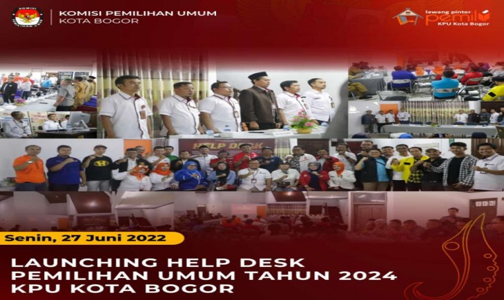 Foto : KPU Kota Bogor Launching Help Desk Pemilu 2024.