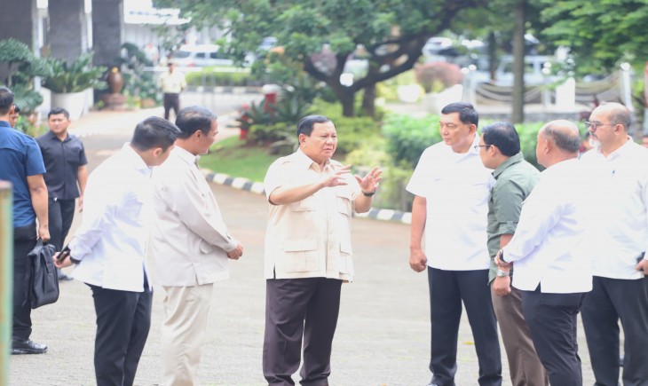 Presiden Republik Indonesia, Prabowo Subianto, mengunjungi Kementerian Pertanian (Kementan) pada Senin, 3 Februari 2025. (Foto: Dok. Kementan)