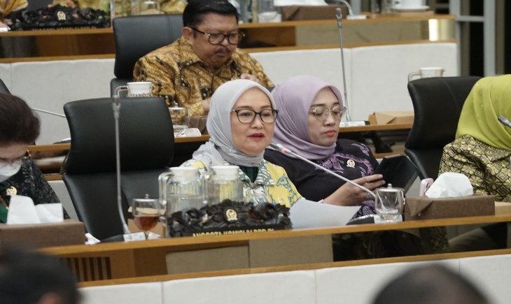 Dwita dalam rapat kerja Komisi IV DPR RI bersama Menteri Pertanian, Andi Amran Sulaiman, di Senayan, Jakarta, Rabu (4/12/2024). (Foto: Dok. Kementan)