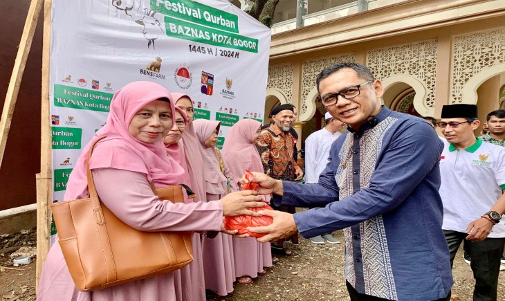 Baznas kota Bogor adakan Festival Kurban di Masjid An Anshar Jalan Pangkalan, Kelurahan Kedunghalang. (Pemkot Bogor)