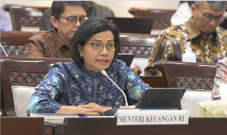 Menteri Keuangan, Sri Mulyani saat hadir dalam rapat di DPR RI (Instagram Sri Mulyani)