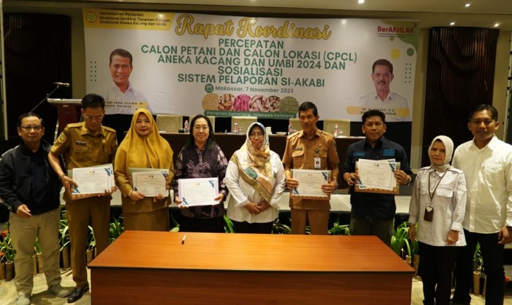 Rapat kordinasi percepatan Calon Petani Calon Lokasi (CPCL) kegiatan Akabi seprovinsi sulsel. (Dok kementan)