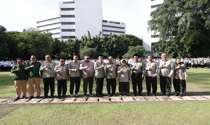 Mentan Amran menyerukan semangat pengabdian dan perjuangan kepada seluruh jajaran Kementerian Pertanian (Kementan). (Foto: dok. Kementan)