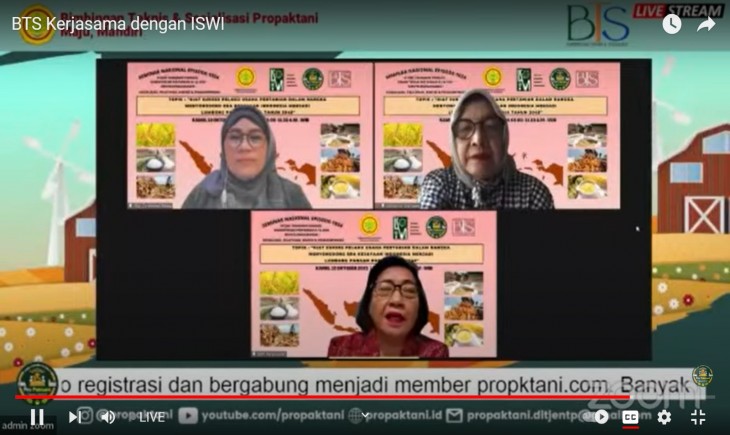 Bimtek Propaktani berkolaborasi dengan Ikatan Sarjana Wanita Indonesia (ISWI) yang bertemakan “Kiat Sukses Pelaku Usaha Pertanian Dalam rangka Menyongsong Era Kejayaan Indonesia Menjadi Lumbung Pangan Dunia Tahun 2045”. (Dok. Kementan)