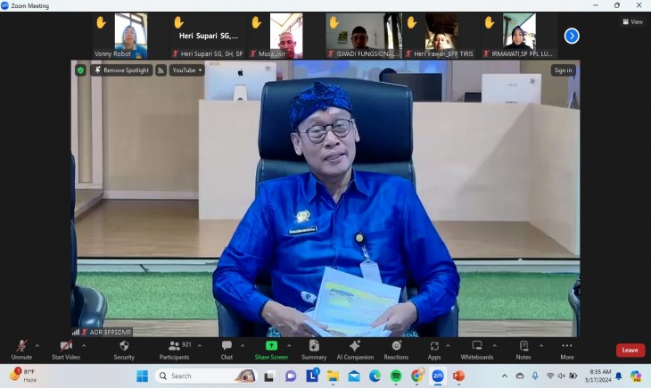 acara Mentan Sapa Petani Penyuluh (MSPP) volume 14 yang bertemakan "Suburkan Tanah Yuuk", Jum'at (17/05/2024) di ruang AOR Badan Penyuluhan dan Pengembangan SDM Pertanian (BPPSDMP). (Foto: Dok. Kementan)