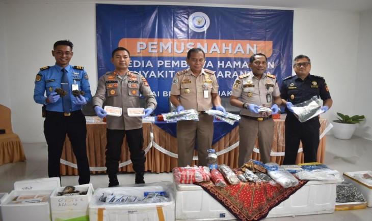 Pemusnahan ikan koi bervirus (Istimewa)