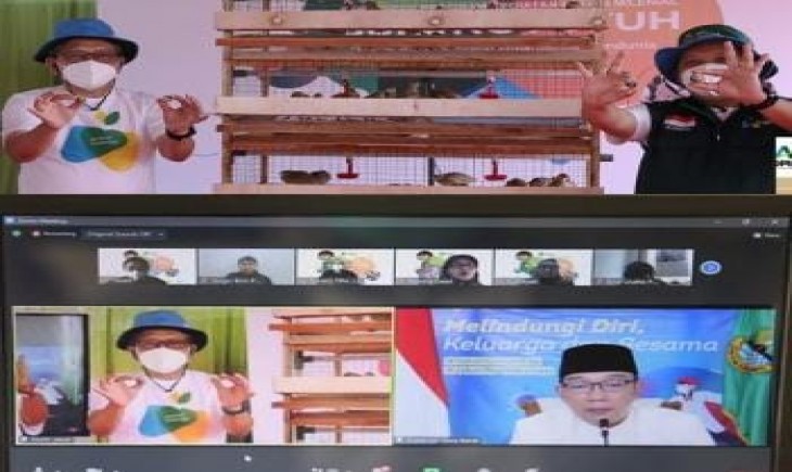 Gubernur Jabar, Ridwan Kamil saat melauncing PMBP secara virtual (Jabarprov.go.id)