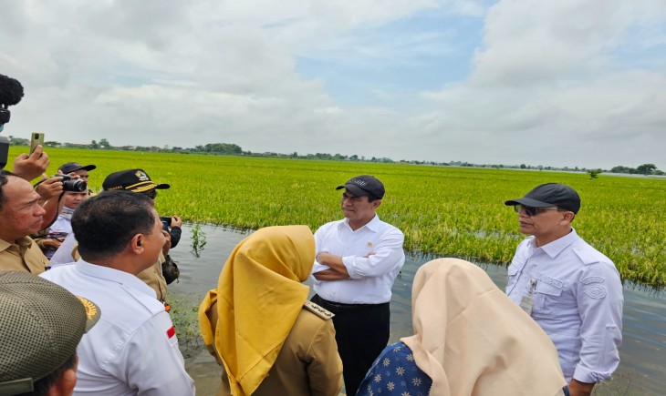 Mentan, Andi Amran Sulaiman dalam kunjungannya memberikan bantuan total senilai 30 Milyar. (Foto: Dok. Kementan)
