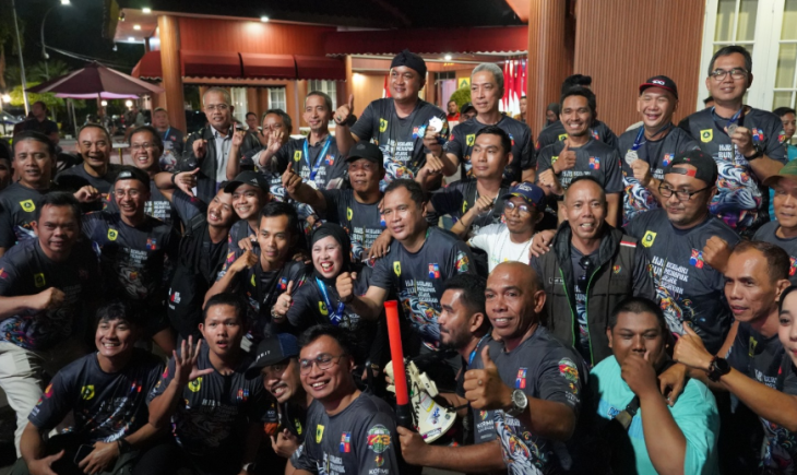 Foto: Bupati Bogor, Rudy Susmanto menyebutkan bahwa event HJB Run 2025 telah mencatatkan sejarah kebersamaan antara Kabupaten dan Kota Bogor.