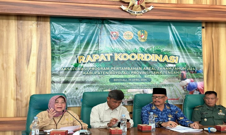 Rapat Koordinasi Akselerasi Program Pertambahan Area Tanaman Kabupaten Boyolali, Kamis (25/4). (Foto: Dok. Kementan)