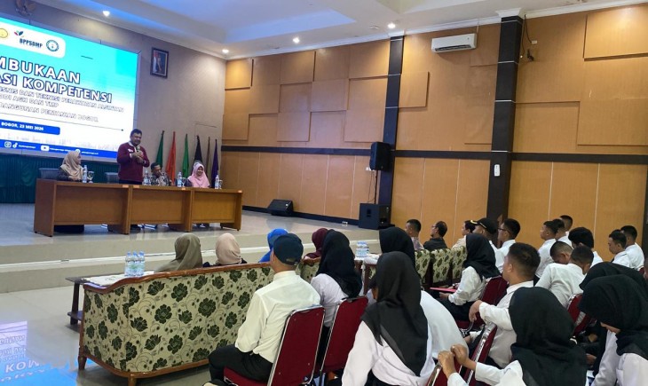 Pembukaan sertifikasi kompetensi bagi mahasiswa dari tiga program studi di Polbangtan Bogor. (Foto : dok. Polbangtan Bogor)