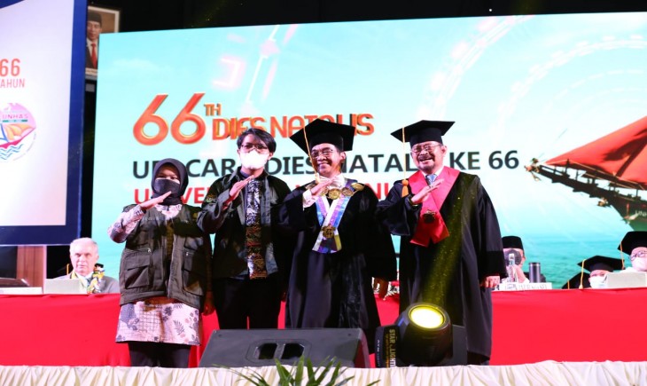 Foto : Mentan Syahrul Yasin Limpo dalam Dies Natalis Universitas Hasanuddin (Unhas) ke 66 .