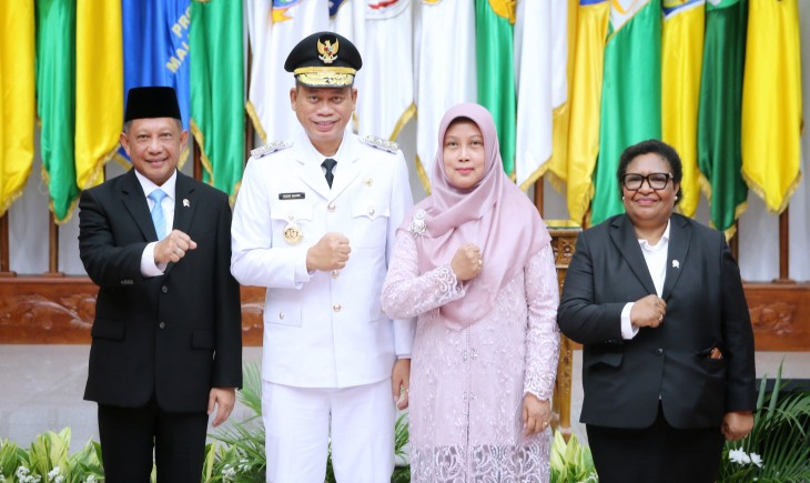 Kepala Badan Standardisasi Instrumen Pertanian (BSIP), Kementerian Pertanian Fadjry Djufry resmi dilantik sebagai Penjabat Gubernur Sulawesi Selatan. (Foto: Dok. Kementan)