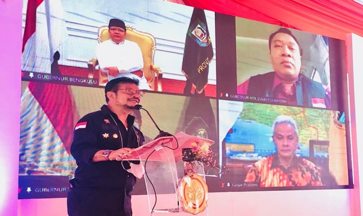 Foto : Menteri Pertanian Syahrul, Pada Acara Peringatan World Rabies Day.