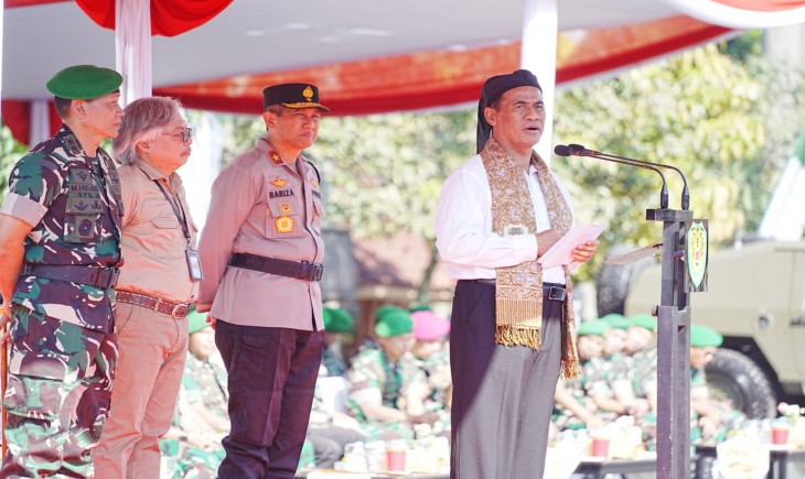 Mentan Amran menyampaikan bahwa Jawa Barat memiliki potensi di sektor pertanian untuk membantu Indonesia lepas dari ketergantungan impor beras. (Foto: Dok. Kementan)