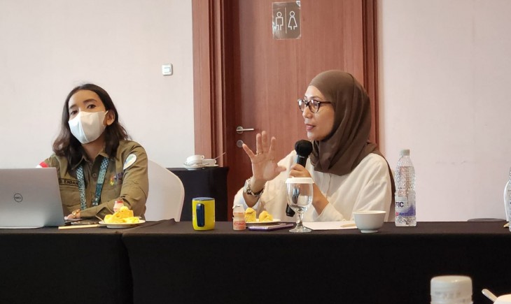 Direktur Distribusi dan Cadangan Pangan NFA Rachmi Widiriani saat rakor dengan sejumlah stakeholder terkait (badanpangan.go.id)