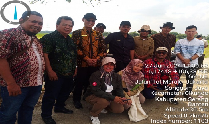 Ditjen Tanaman Pangan Kementan, Suwandi pada kunjungan kerjanya di wilayah Serang, Banten, Kamis (27/6/2024). (Foto: Dok. Kementan)